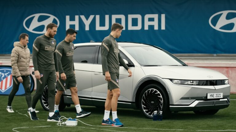 Hyundai, patrocinador oficial del Atlético de Madrid, organizó una sesión de entrenamiento diferente para los jugadores del club