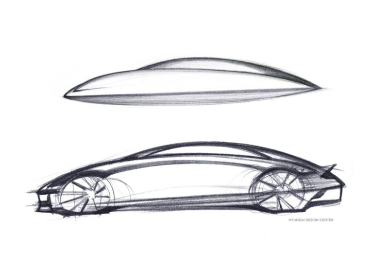 Hyundai ha mostrado un boceto del concepto de diseño del IONIQ 6