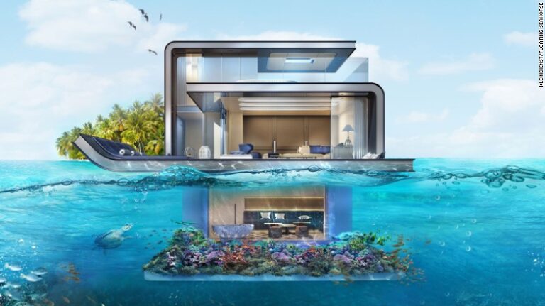 Déjate envolver por la vida marina en las villas flotantes «Sea horse»