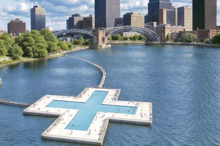 Esta es la nueva piscina flotante que promete recuperar los ríos de Nueva York para la natación pública