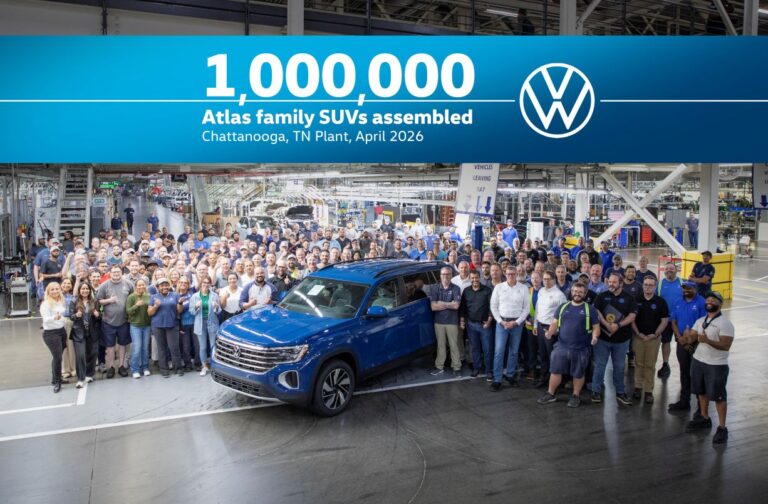 Volkswagen celebra el ensamblaje de un millón de SUV’s de la familia Atlas en Chattanooga